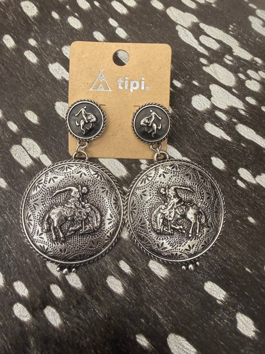 Bucking Horse Earrings