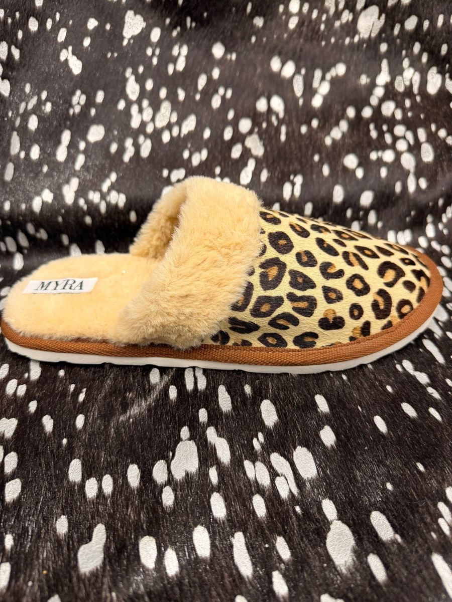 Cheetah slippers
