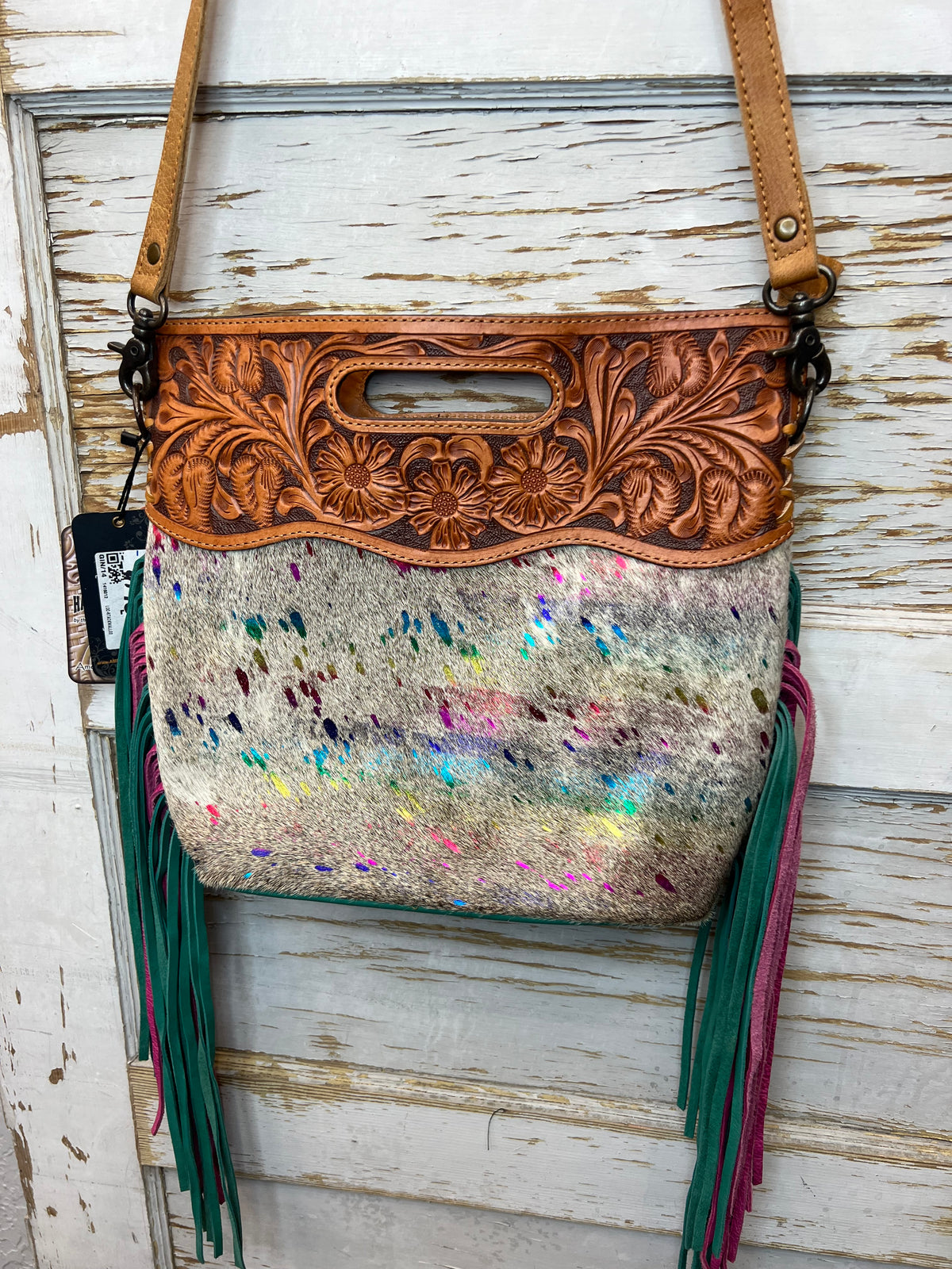 Rainbow Cowhide Purse