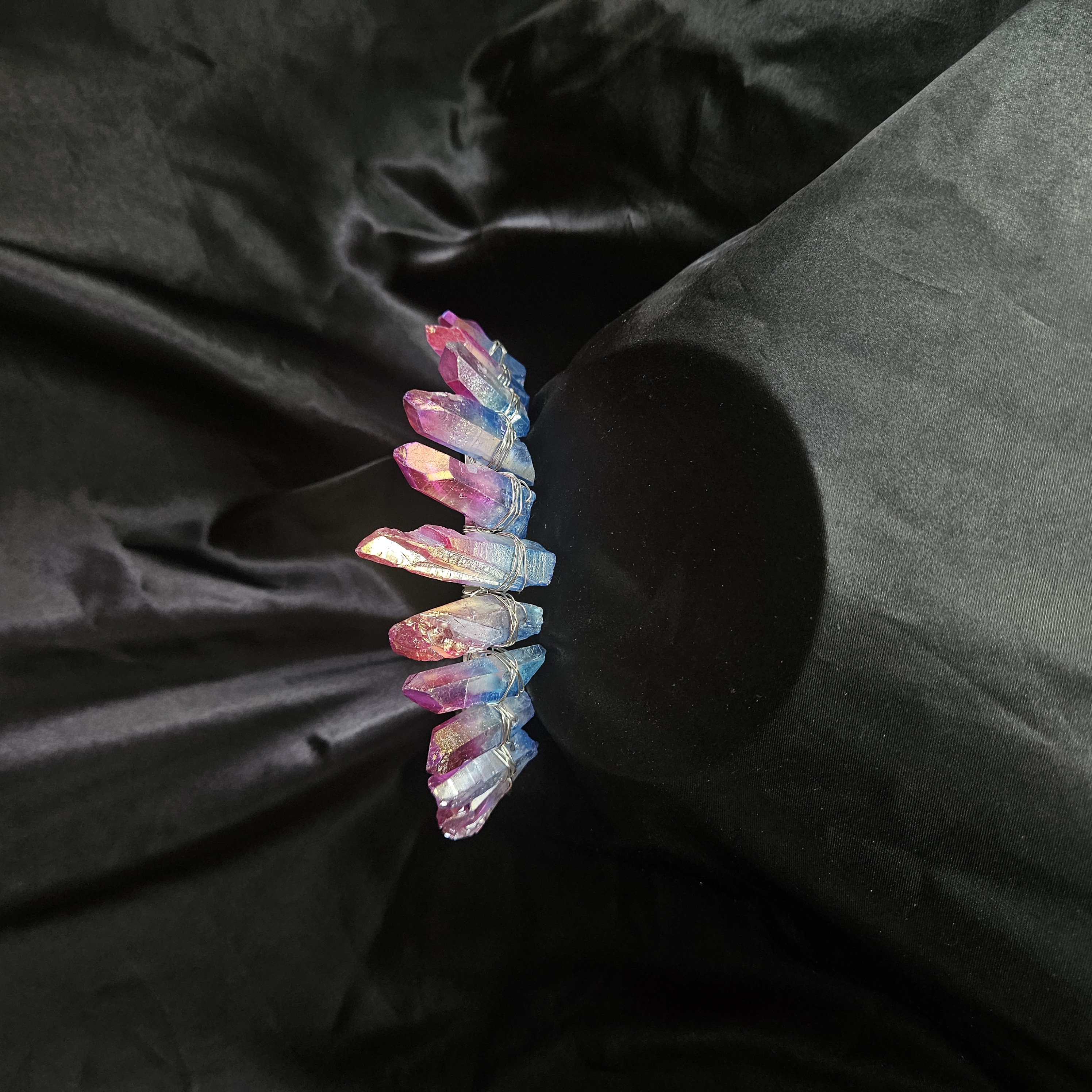 Quartz Crystal Tiara — Pink Ombré