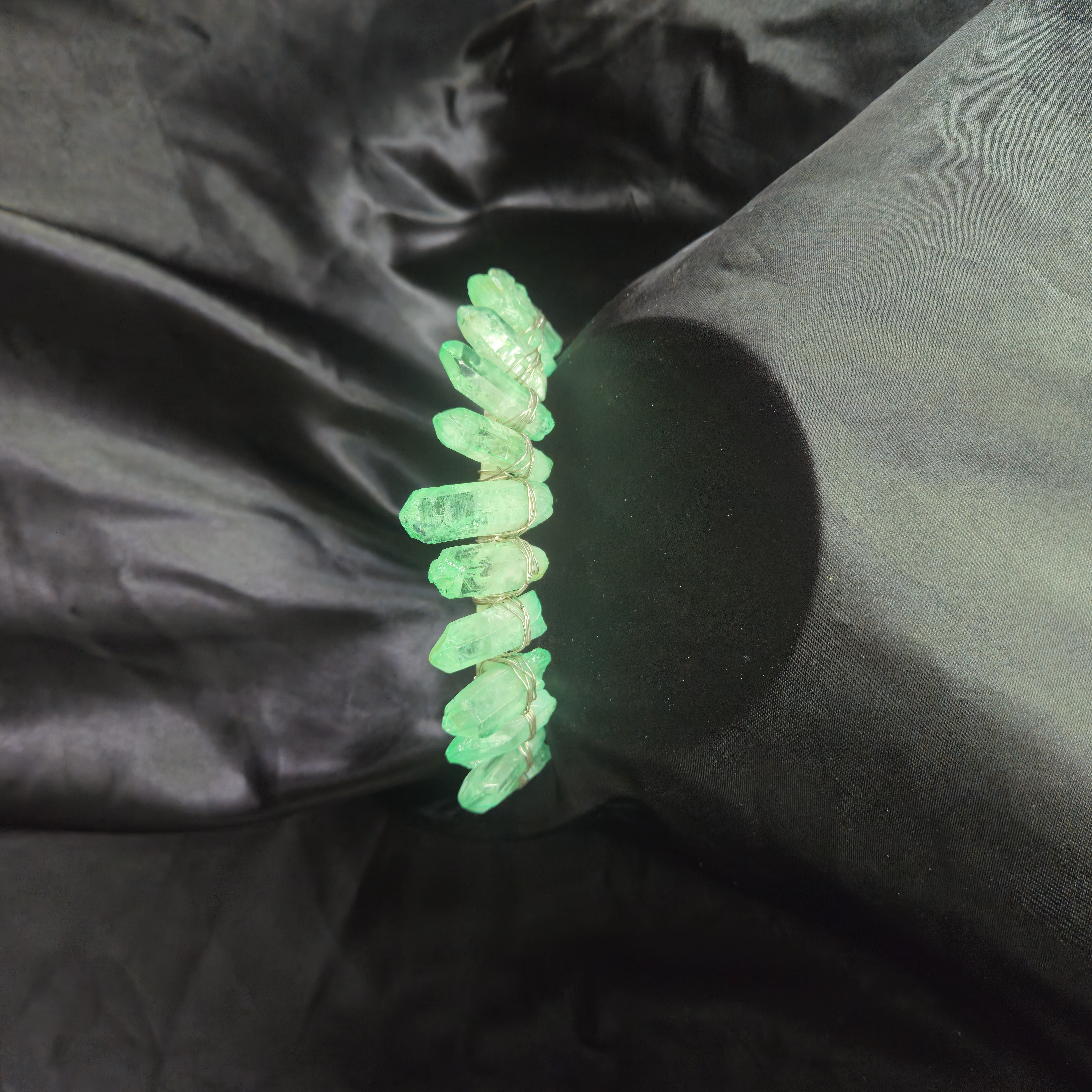 Quartz Crystal Tiara — Jade Green