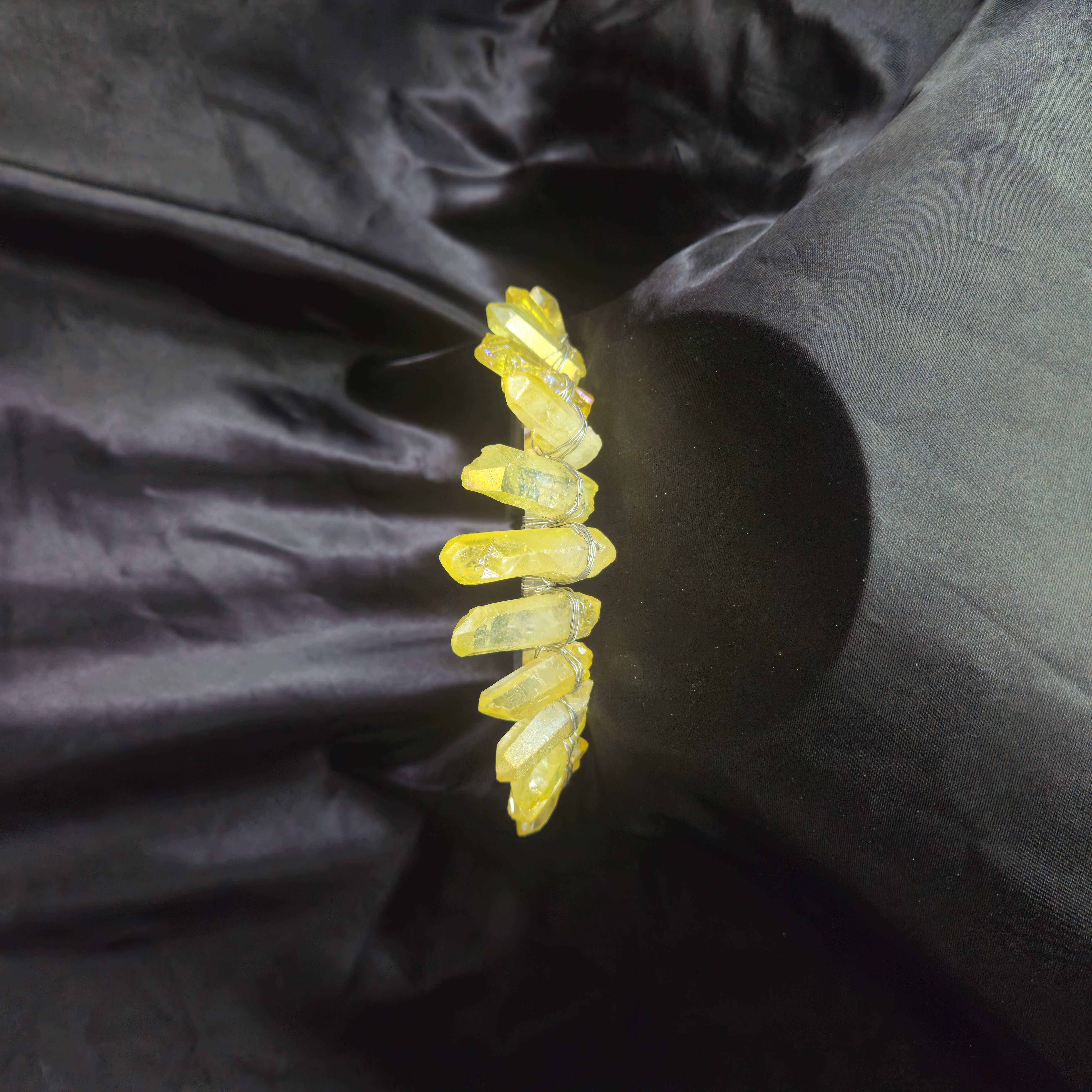 Quartz Crystal Tiara — Sunshine Yellow