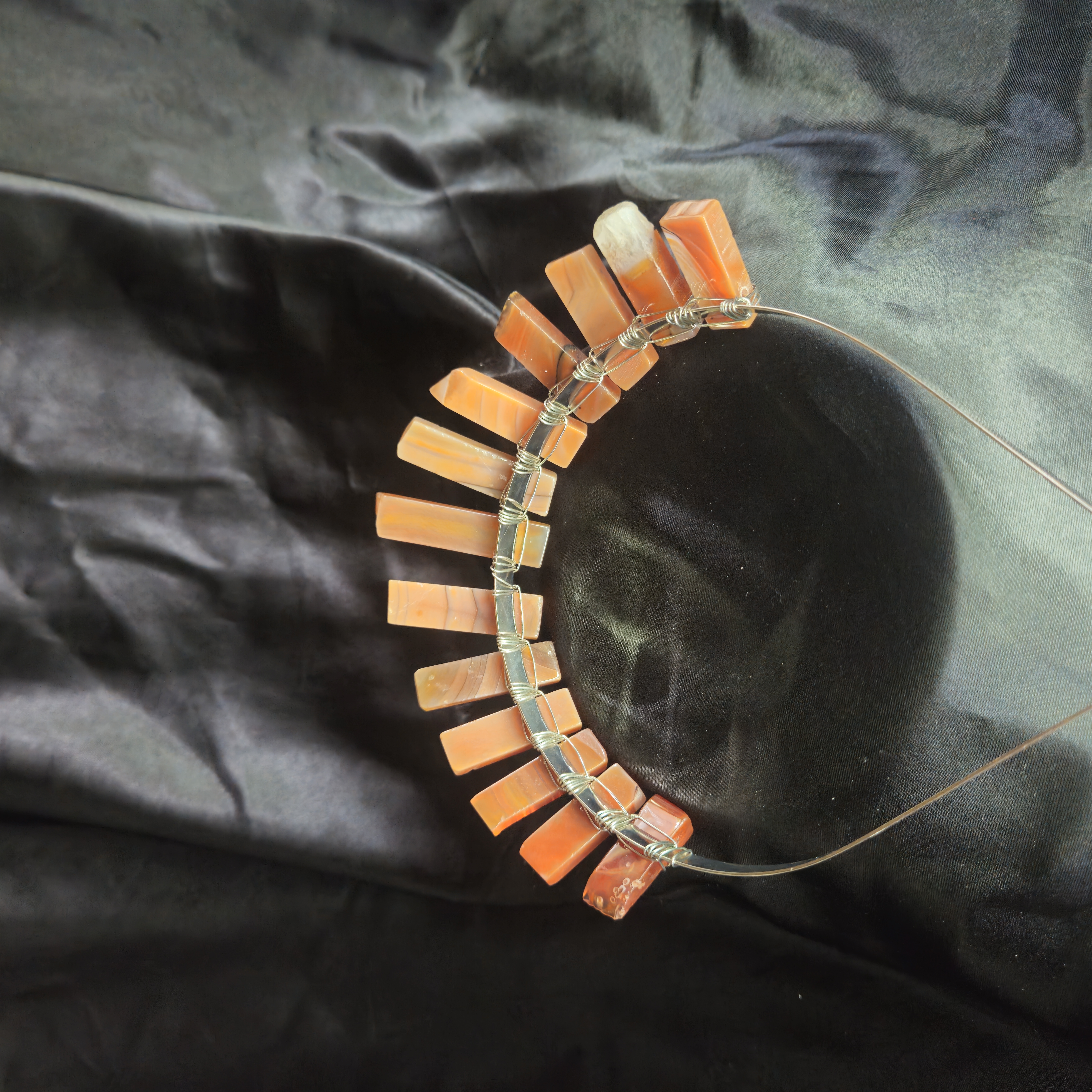 Quartz Crystal Tiara — Amber Clay — view 2