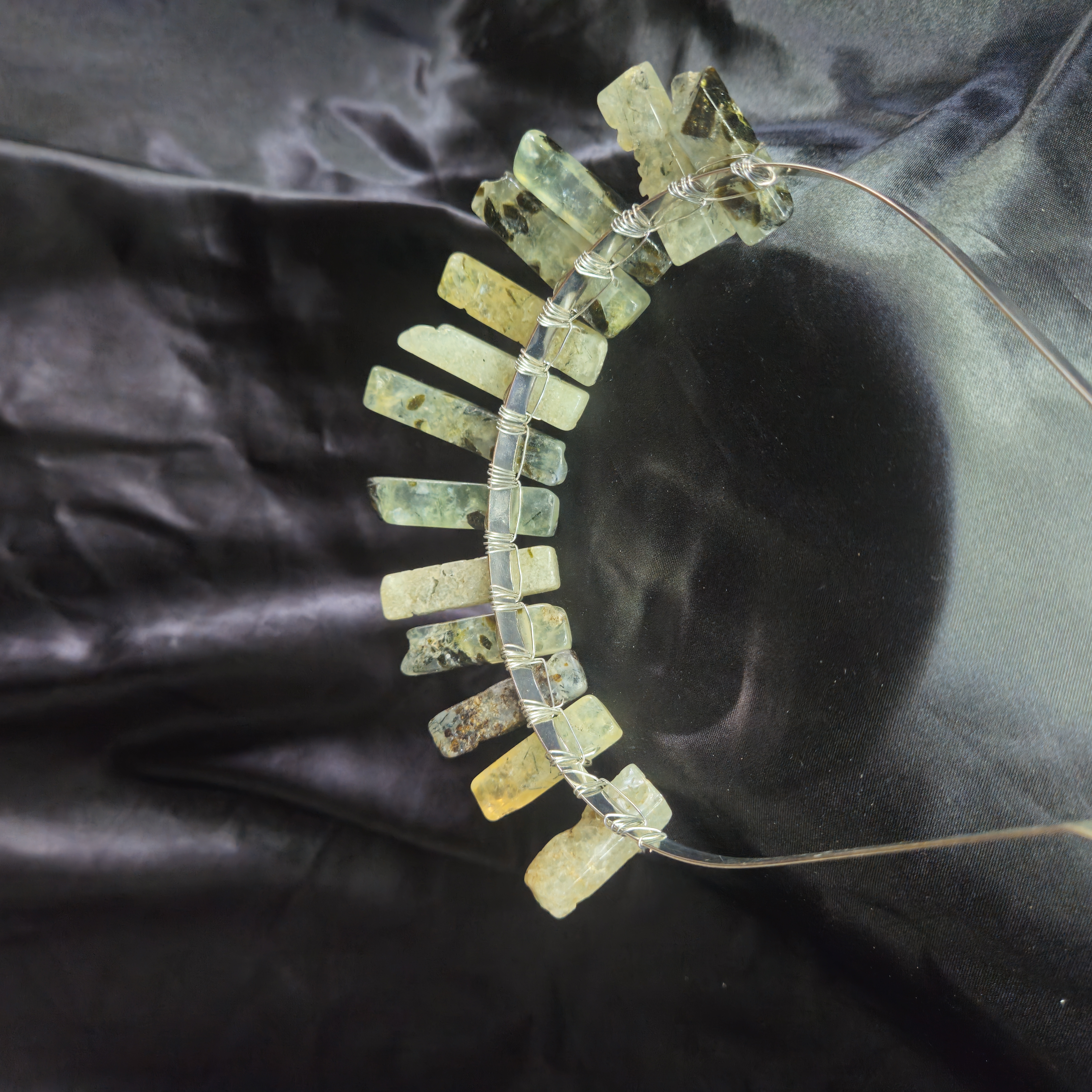 Quartz Crystal Tiara — Clear Emerald Green