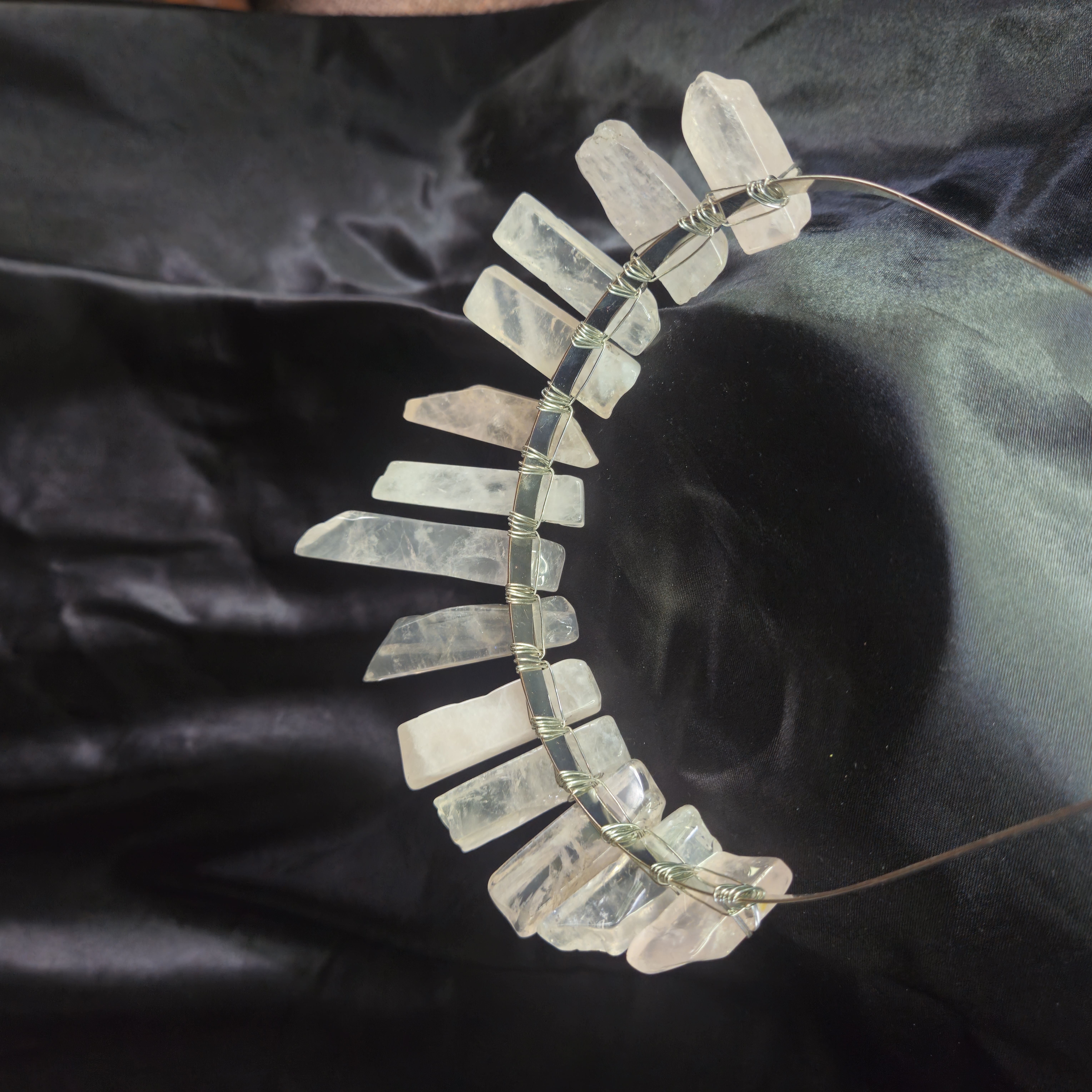 Quartz Crystal Tiara — Light Violet Ombré — view 2